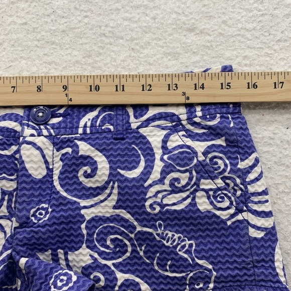 Lilly Pulitzer Walsh Shorts Womens 2 31x2.5 Low Rise Floral Purple White Preppy - Picture 8 of 13